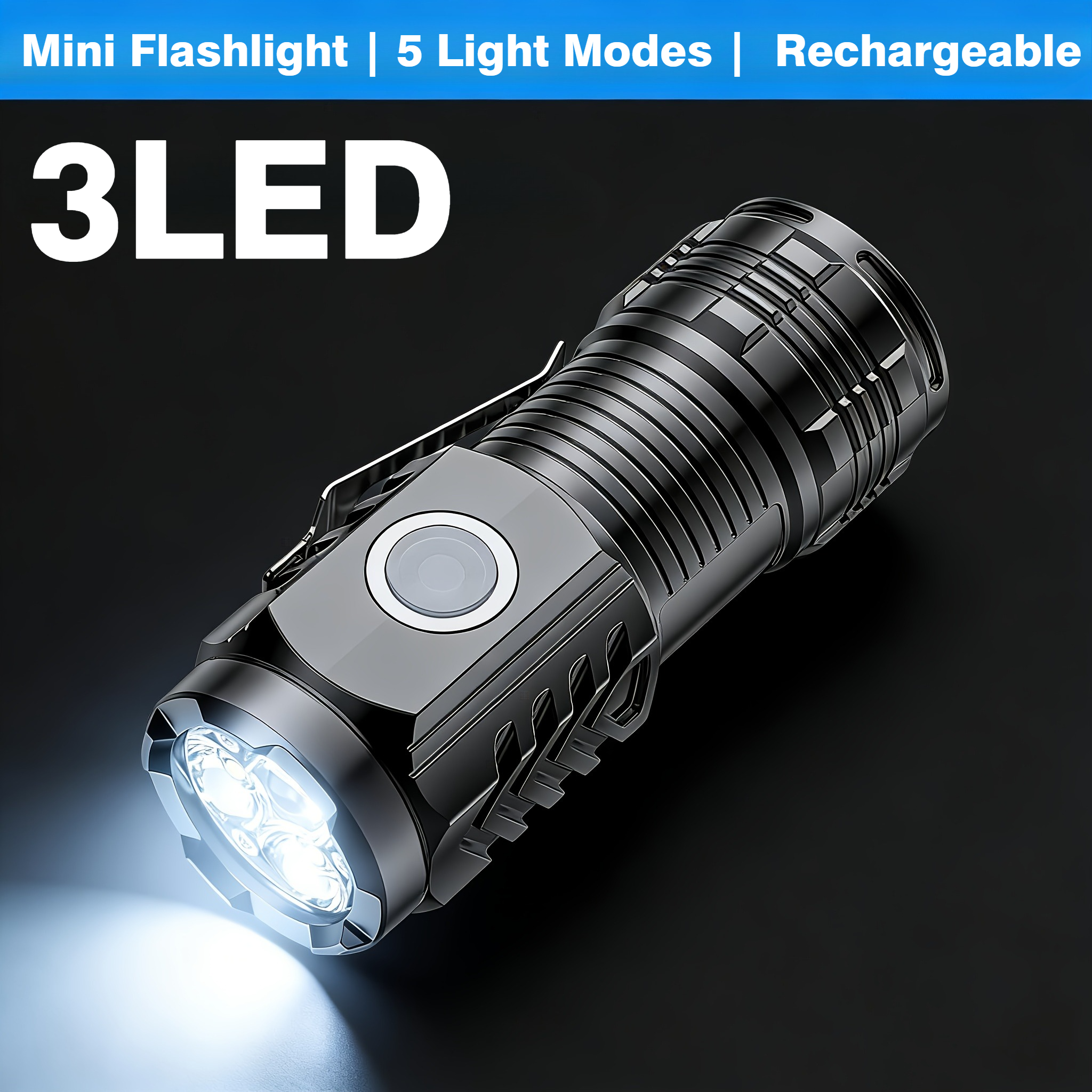 Portable Mini 3 LED Handheld F - Tactical Flashlight Rechargeable review and price