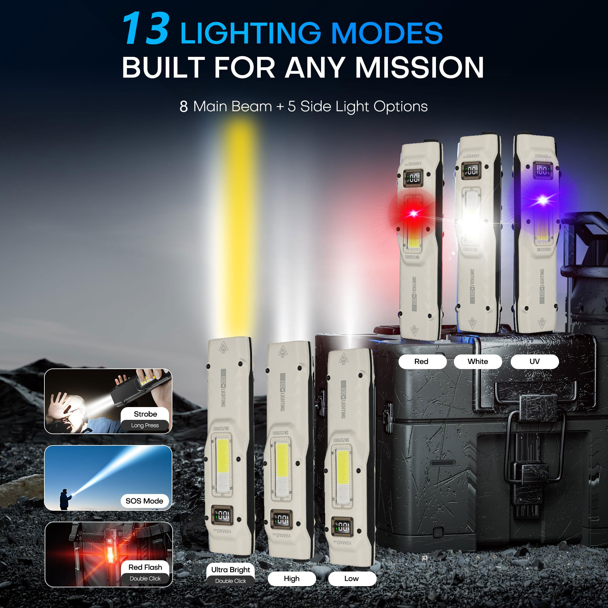 Portable 880LM YEMAO M28 Ultra - Tactical Flashlight Rechargeable review and price
