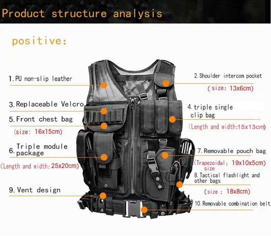 Adjustable Molle Tactical Vest - Outdoor Hunting Vest review and price