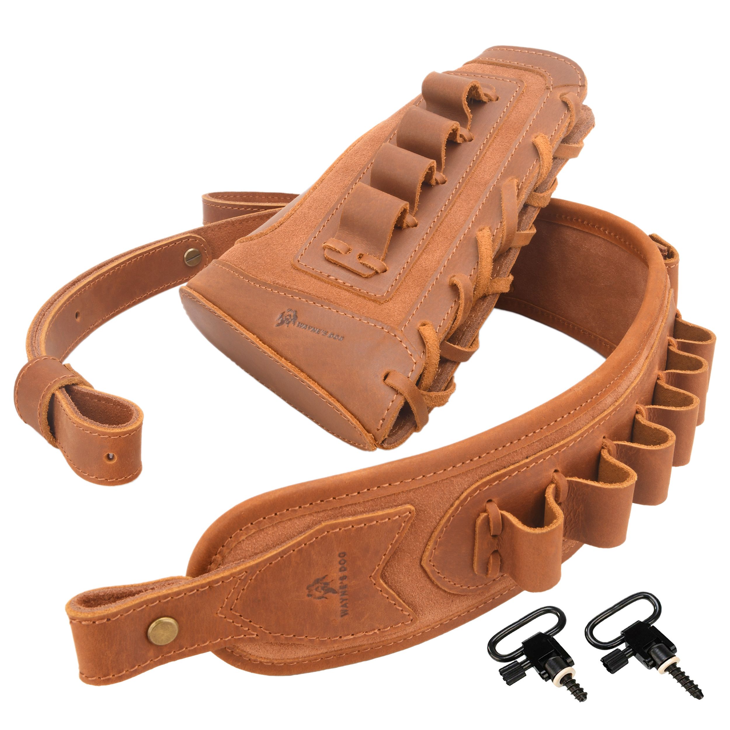 Vinatge Leather Rifle Buttstoc - Rifle Sling Swivel review and price