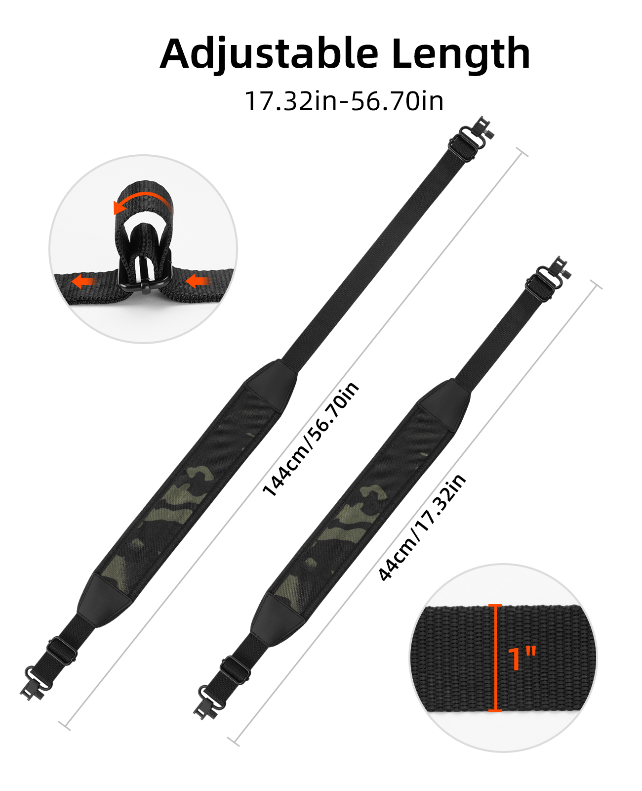 Two Point Rifle Sling with Wid - Rifle Sling Swivel review and price