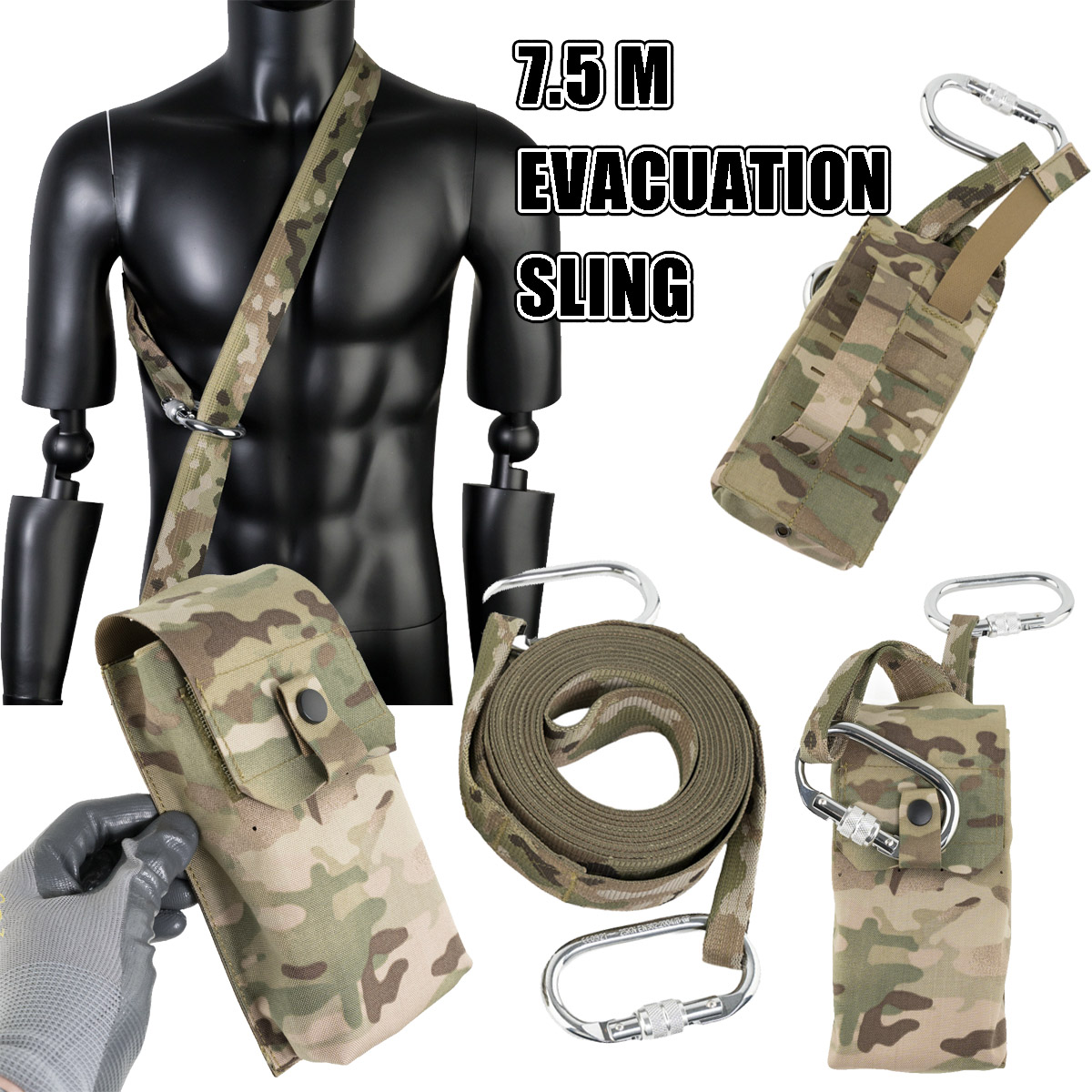 Tactical 7m Evacuation sling w - Outdoor Hunting Gear Storage review and price