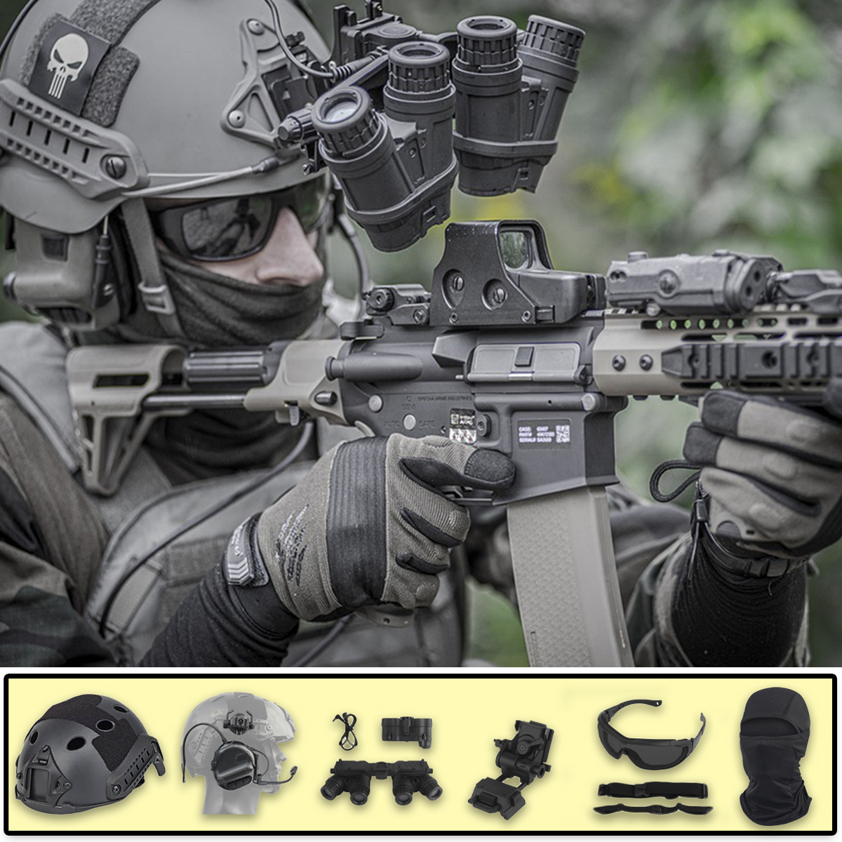 Fast Airsoft Helmet Set with T - Outdoor Hunting Movies review and price