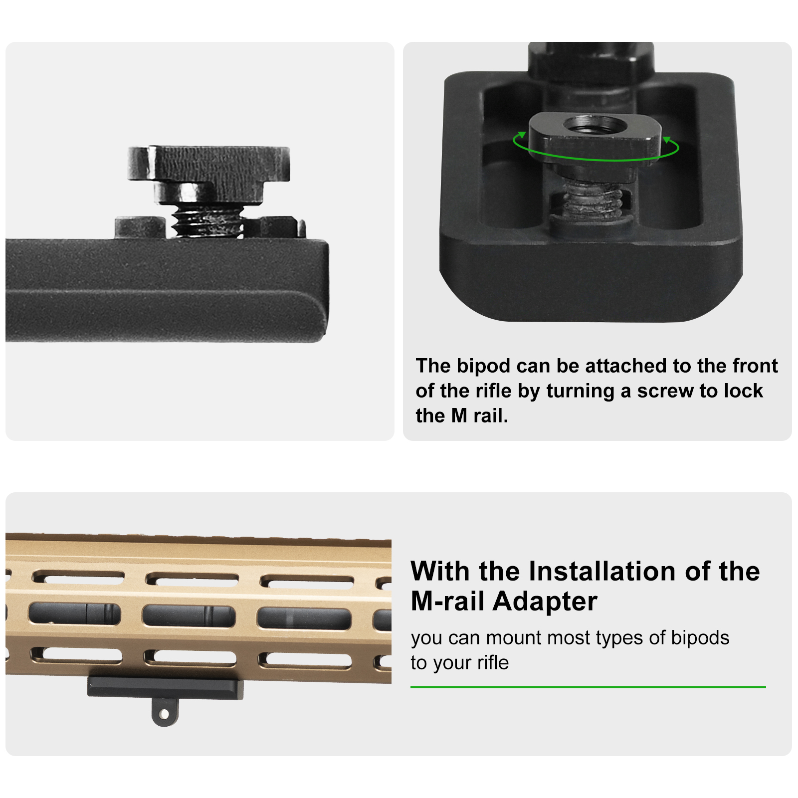 FANAUE Mlok Mount Handguard Ad - Bipod Rifle Mount review and price