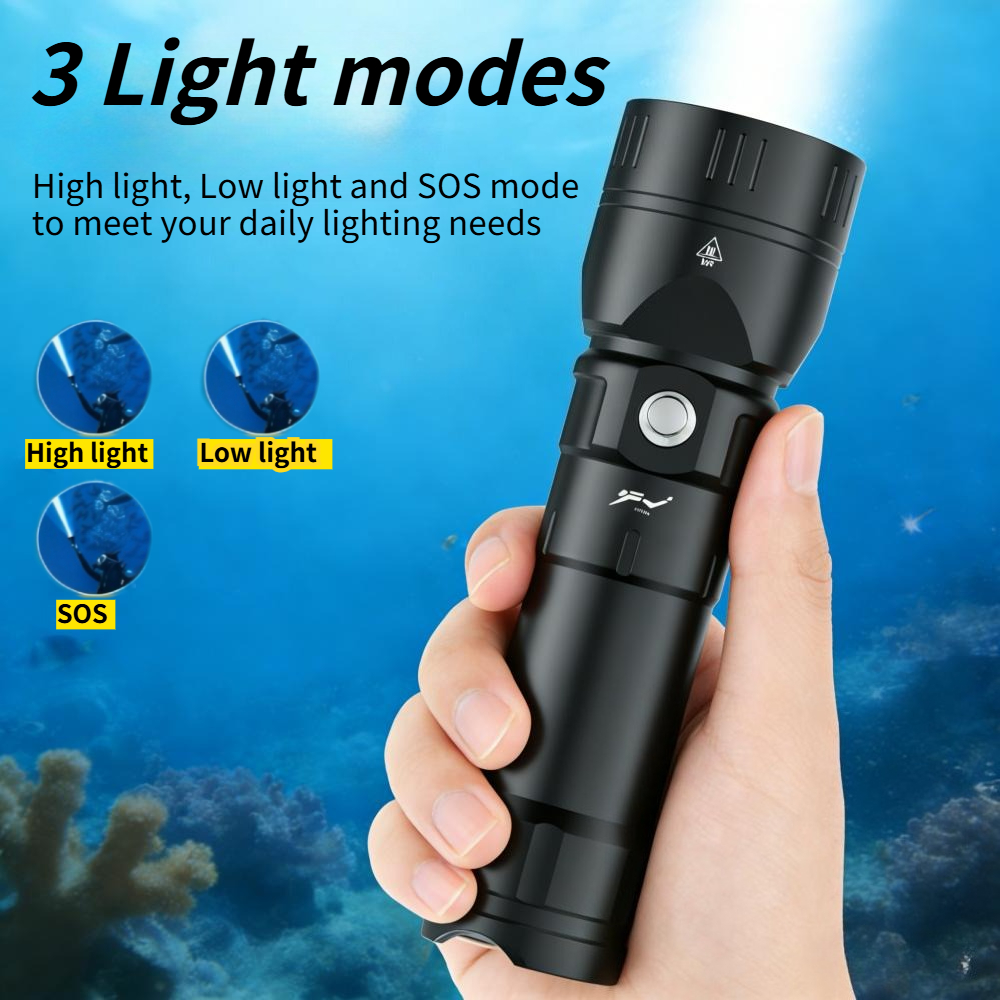 Powerful Diving Flashlight Wat - Tactical Flashlight Rechargeable review and price