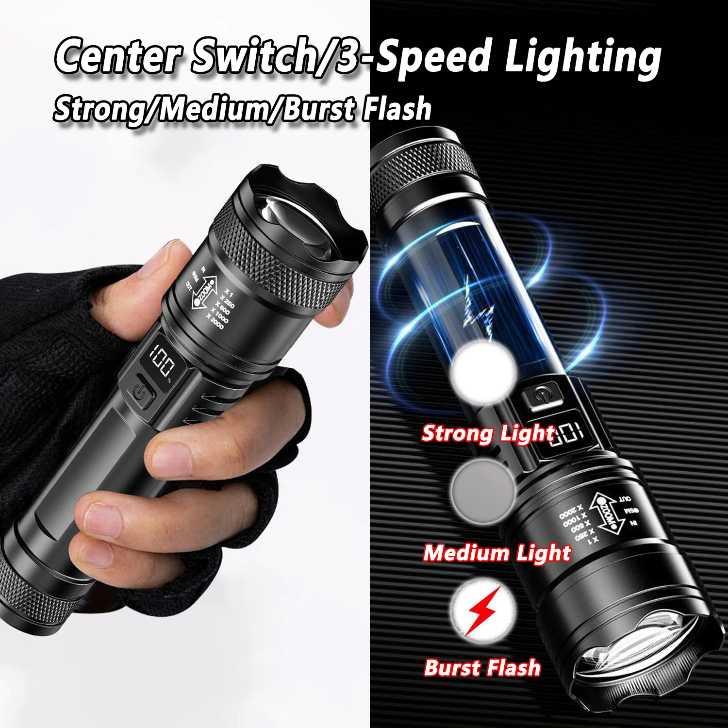 Ultra Bright LED Flashlight 20 - Tactical Flashlight Rechargeable review and price