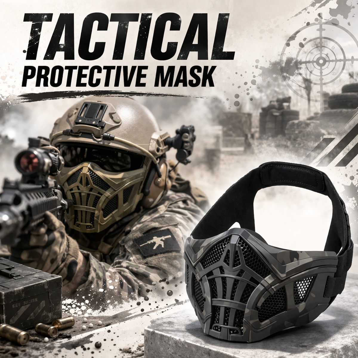 Tactical Airsoft Mask Protecti - Outdoor Hunting Movies review and price