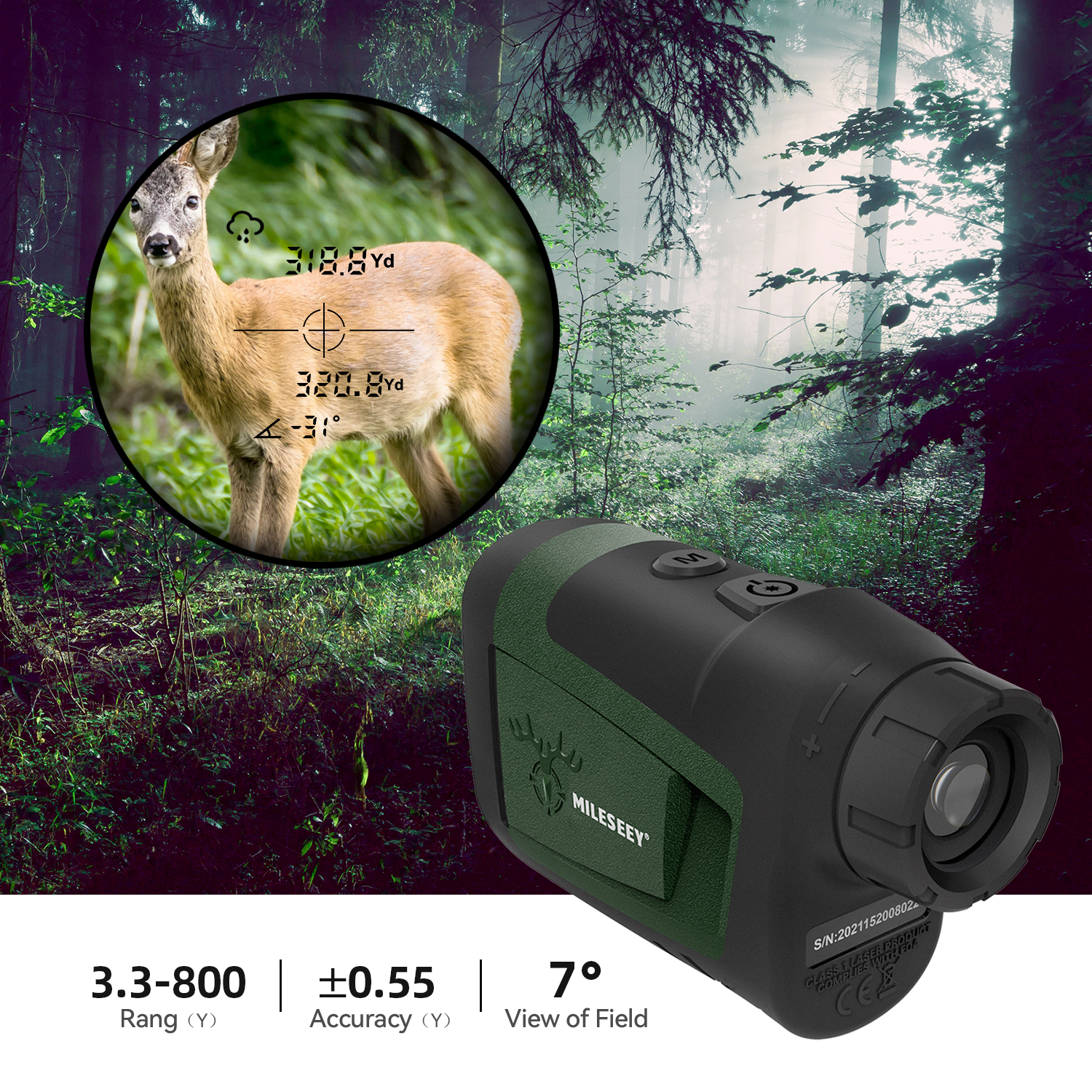 MILESEEY Laser Rangefinder PF2 - Rangefinder Laser Hunting review and price